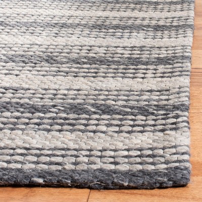 Marbella Grey and Chocolate 6' x 9' Hand Loomed Area Rug