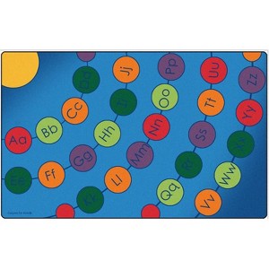 Carpets for Kids Radiating Alphabet Seating Circles Learning Rug, Rectangle - 1 of 4