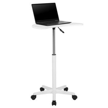 Flash Furniture Sit to Stand Mobile Laptop Computer Desk - Portable Rolling Standing Desk