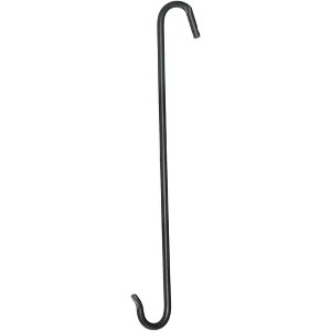 Hookery S-Hook Extension with Flared Ends for Baskets or Feeders – Outdoor Use, Supports up to 20lb, Black, 12" - 1 of 1