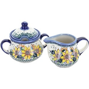 Blue Rose Polish Pottery C06-ML01 Galia Cream & Sugar Set - 1 of 1