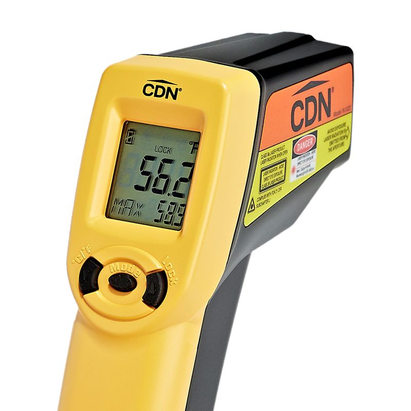 CDN Instant Read Digital Laser Infrared Thermometer Temperature Gun, Yellow, 2 of 4