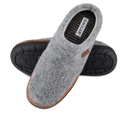 Haggar Men's Felt Indoor/Outdoor Clog Slipper