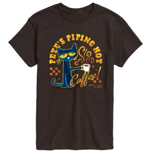 Men's - Pete the Cat - Piping Hot Coffee Short Sleeve Graphic T-Shirt - 1 of 4