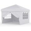 10'x10' Easy Pop Up Canopy Tent With 4 Detachable Window Sidewalls - Waterproof Outdoor Portable Canopy With Carry Bag & Guy Lines - for Outdoor - 2 of 4