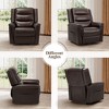 Power Lift Recliner Chair for Elderly, PU Leather Electric Recliner with Remote, Padded Backrest for Living Room & Bedroom, Dark Brown - 3 of 4