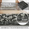 Washable Modern Floral Rug - Stain Resistant Indoor Carpet with Non-Slip Backing Low Pile Floor Cover for Living Room Bedroom Office Dining Room - 4 of 4