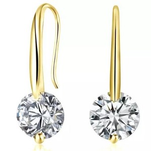 Hollywood Sensation Crystal Dangle Earrings with 1.5 Carat Cubic Zirconia Stone - 1 of 3