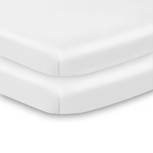 BreathableBaby All-in-One Fitted Sheet & Waterproof Cover for 38" x 24" Mini Crib Mattress (2-Pack) - 1 of 4