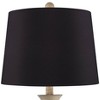Regency Hill Serena Traditional Country Cottage Table Lamps 27 1/2" Tall Set of 2 Beige Gray Black Faux Silk Drum Shade for Bedroom Living Room House - 2 of 4