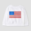 Baby USA Fleece Sweatshirt - Cat & Jack™ White - 2 of 3
