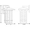 Progress Lighting Cullman 1-Light Outdoor Small Wall Lantern, Antique Bronze, Seeded Glass Shade - 3 of 4