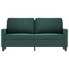 vidaXL 2-Seater Sofa Dark Green 55.1 in. Velvet - 3 of 4