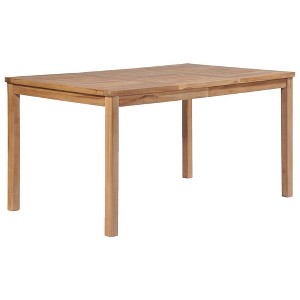 vidaXL Patio Table, 59.1"x35.4"x30.3" Solid Teak Wood - 1 of 4