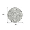 White Gray And Silver Geometric Washable Indoor Outdoor Area Rug - 3 of 4