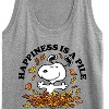 Women's - Peanuts - Happiness Is A Pile Of Leaves Graphic Racerback Tank - 2 of 4