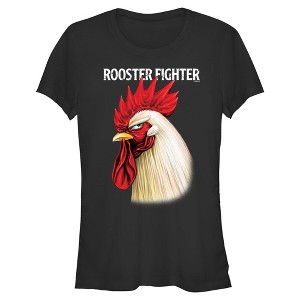 Juniors Rooster Fighter Classic Bird Portrait T Shirt - 1 of 4