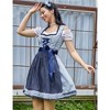 KOJOOIN Costume Women's Cosplay Dress Traditional Costume Carnival Outfit Dark Blue - 4 of 4