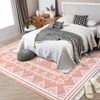 Indoor Tassel Area Rug for Bedroom Living Room - Washable Bordered Farmhouse Carpet, Non-Slip Soft Low Pile Stain-Resistant Mat - 3 of 4