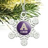 Albion College Primary Logo Metal Snowflake Christmas Tree Holiday Ornament - 2 of 3