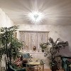 KTMBDW Modern Crystal Ceiling Light Fixture, Flush Mount Chandeliers,Firework Ceiling Light, Chandeliers for Dining Room,Living Room,Bedroom, Silver - 3 of 4
