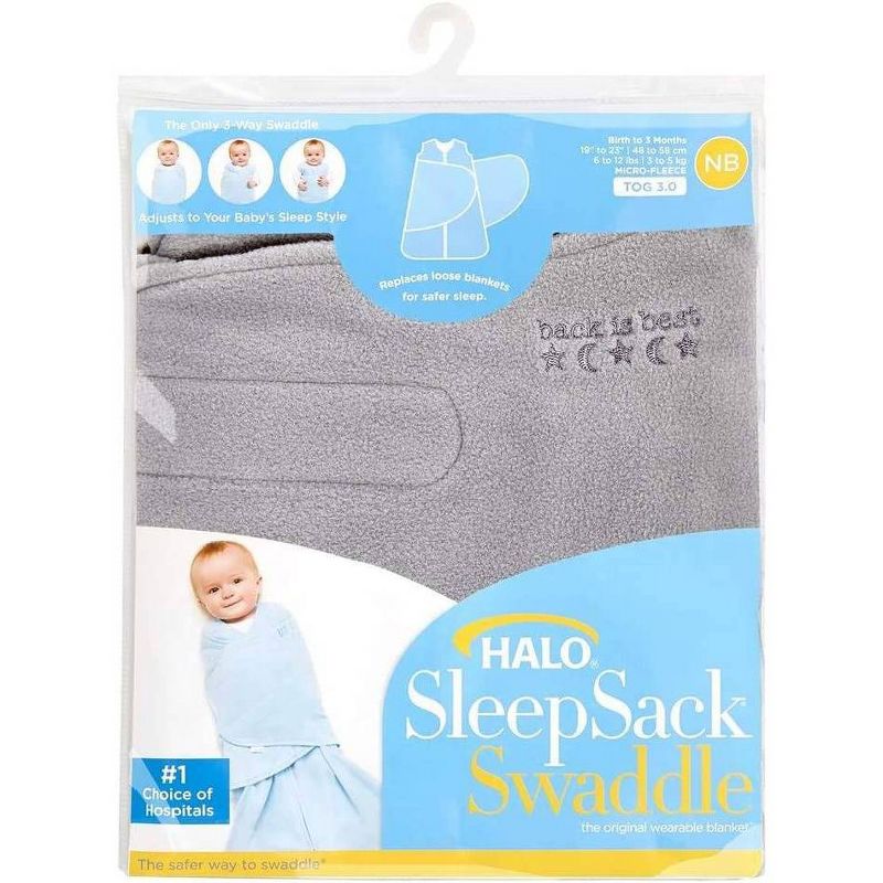 HALO Innovations Sleepsack Micro-Fleece Swaddle Wrap, 6 of 11