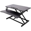 Okak 31.5IN Multifunction Small Desk with Adjustable Height, Standing Desk with Keyboard Tray, Computer Desk for Bedroom, Reading Room - 3 of 4