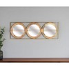 HomeRoots 14" Brown and Gold Aluminum and Wood Geometric Framed Accent Mirror - 2 of 4