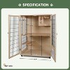 Elecwish Wooden Cat House Large Space Cats Cage with Scratching Post and Lockable Wheels Double Layer with Escape Door Outdoor/Indoor (Extra Large) - 4 of 4