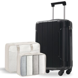Kumasinova 20"Hardshell Luggage Set with 2 Mesh Bags,Durable ABS Carry-On Suitcase with TSA Lock,Airline-Approved Spinner Luggage - 1 of 4
