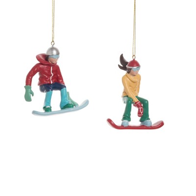 Gallerie II Snowboarding Holiday Christmas Xmas Ornament Polyresin A/2