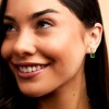 Pure Collection by Ross-Simons 1.80 ct. t.w. Lab-Grown Emerald and White Sapphire Drop Earrings in 18kt Gold Vermeil - 2 of 4