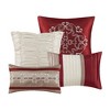 Gracie Mills Becky Complete 24-Piece Room-in-a-Bag Bedroom Set - California King - Red - 4 of 4