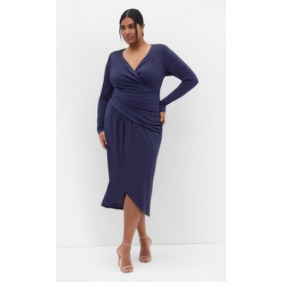 Women's Plus Size Marissa Dress - navy | CITY CHIC