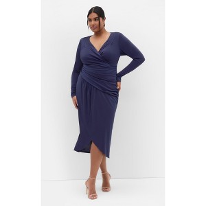 Women's Plus Size Marissa Dress - navy | CITY CHIC - 1 of 3