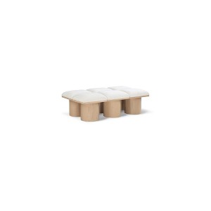 Meridian Furniture,Pavilion Boucle Fabric Bench - 1 of 4