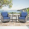 Buenhomino Outdoor Patio Furniture Sets, All-Weather PE Wicker Seating with Swivel Chairs, Sofas, Ottomans & Tables for Garden, Deck & Porch - 2 of 4