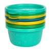 The First Years Green Grown Reusable Toddler Snack Bowls with Lids - Blue/Aqua/Yellow/Green - 4pk/8oz - 2 of 4