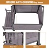 Weatherproof Wooden Dog House with Anti-Bite Metal Iron Frame ¨C Indoor/Outdoor Kennel for Small, Medium & Large Dogs (Grey) - 4 of 4