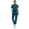 Hey Collection Women Scrubs Set 4-Way Stretch Mock Neck Top with Straight Leg Scrub Pants with Four Pockets - 2 of 4