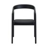 Armen Living Apache Dining Chair Black Oak Wood and Faux Leather - 3 of 4