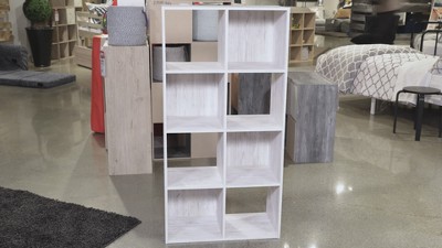Coastal Chic Whitewashed 6-Cube Organizer with Versatile Storage