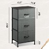 Dresser with 3 Drawers, Fabric Nightstand, Organizer Storage Dresser for Bedroom, Hallway, Entryway, Closets - 3 of 4