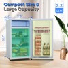 Portable Fridge 3.2 Cu.Ft, Fridge With Freezer Single Design, Ideal for Bedroom - 2 of 4