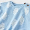 Baby Girls' Snowman Cone Fleece Sweatshirt & Ribbed Leggings Set - Cat & Jack™ Light Blue - 3 of 4