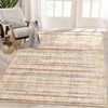 Indoor Modern Abstract Stripe Area Rugs Easy Care Washable Soft Low Pile Non Slip Foldable Lightweight Carpet for Bedroom Living Room - 3 of 4