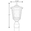 Progress Lighting East Haven 1-Light LED Outdoor Post Lantern in Black with Seeded Glass Shade - 2 of 2