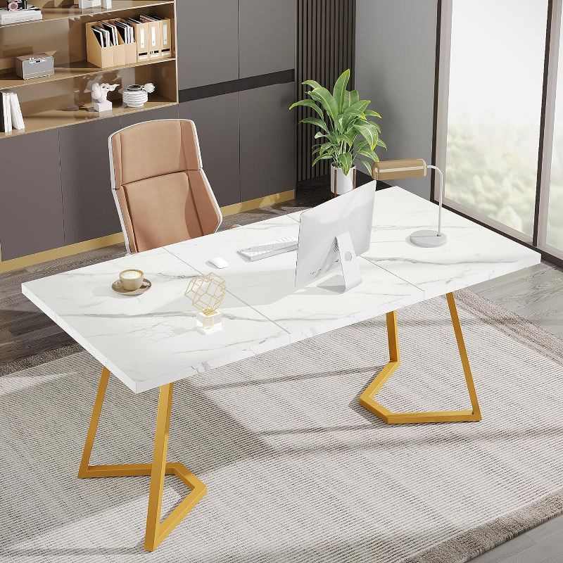 Tribesigns 55 Inches Modern Home Office Desk, 4 of 7