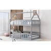Twin Over Twin House Bunk Bed with Fence and Door - 4 of 4