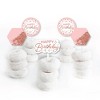 Big Dot of Happiness Pink Rose Gold Birthday - Dessert Cupcake Toppers - Happy Birthday Party Clear Treat Picks - Set of 24 - 2 of 4